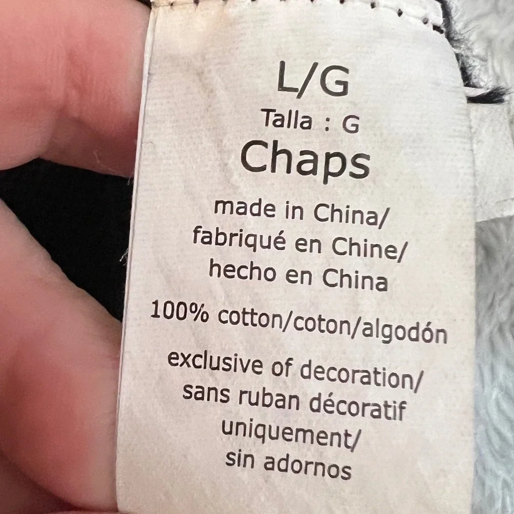 Chaps Mens Size Large Black Crewneck Sweater Crest Logo Long Sleeve Cotton - Picture 6 of 11